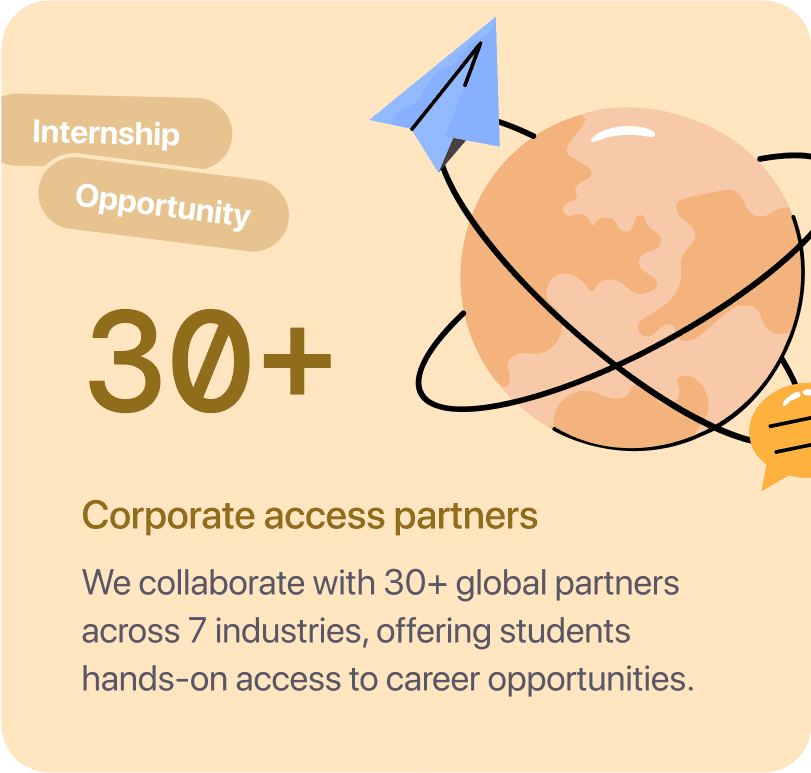 30+ Corporate access partners - hover state