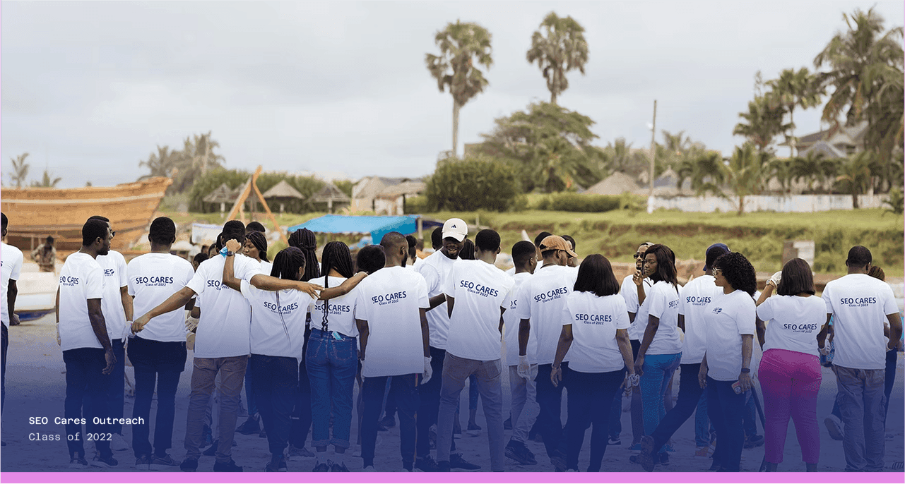 SEO Africa volunteers and participants at community outreach event